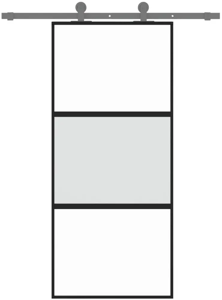 Usa glisanta vidaXL 155202 900mm (Black/Transparent/Matte)