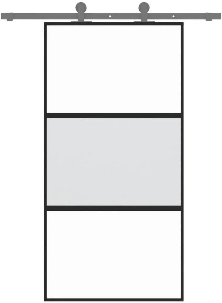 Usa glisanta vidaXL 155203 1025mm (Black/Transparent/Matte)