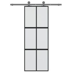 Дверь раздвижная vidaXL 155207 760mm (Black/Matte)