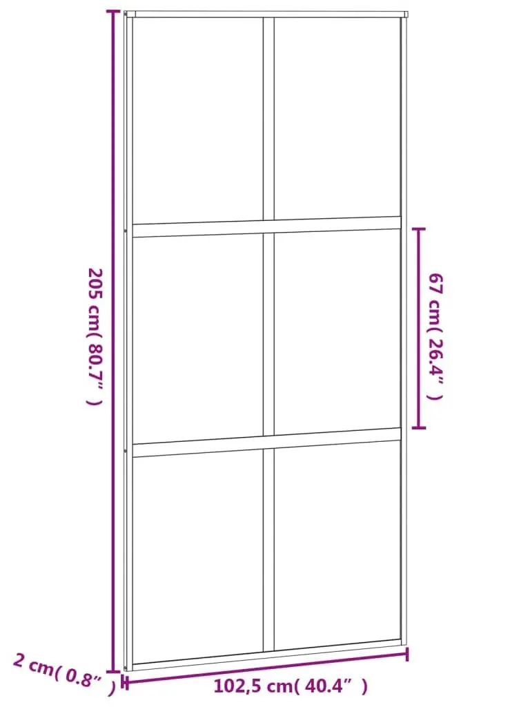 Usa glisanta vidaXL 155209 1025mm (Black/Matte)