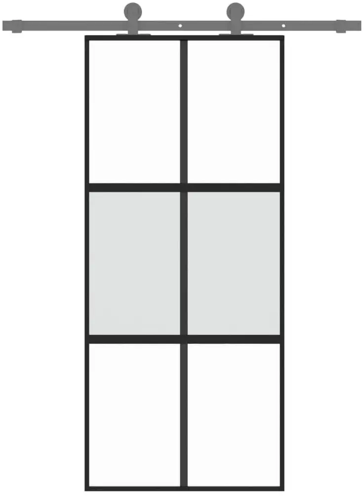 Usa glisanta vidaXL 155211 900mm (Black/Transparent/Matte)