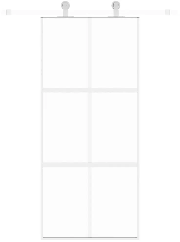 Дверь раздвижная vidaXL 155217 900mm (White/Transparent)