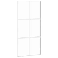 Дверь раздвижная vidaXL 155218 1025mm (White/Transparent) Thumb