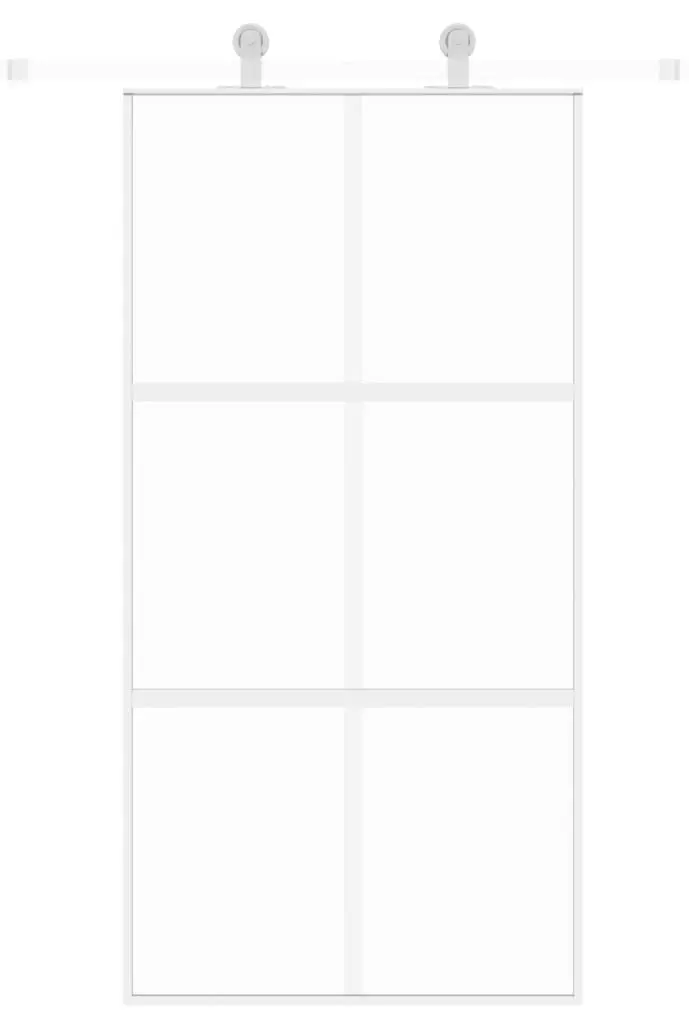 Дверь раздвижная vidaXL 155218 1025mm (White/Transparent)