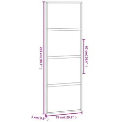 Дверь раздвижная vidaXL 155219 760mm (Black/Transparent/Matte) Thumb