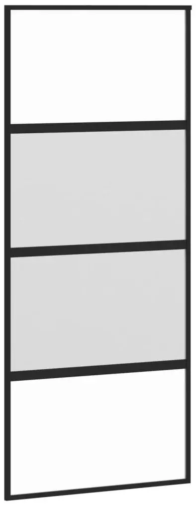 Дверь раздвижная vidaXL 155220 900mm (Black/Transparent/Matte)