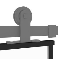 Дверь раздвижная vidaXL 155220 900mm (Black/Transparent/Matte) Thumb