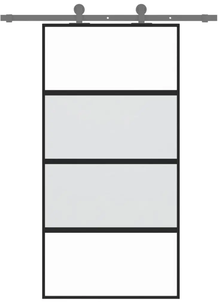 Usa glisanta vidaXL 155221 1025mm (Black/Transparent/Matte)