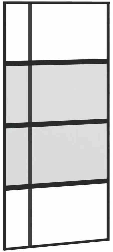 Дверь раздвижная vidaXL 155230 1025mm (Black/Transparent/Matte)