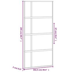Дверь раздвижная vidaXL 155230 1025mm (Black/Transparent/Matte) Thumb