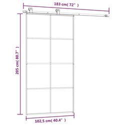 Usa glisanta VidaXL 3152143 1025mm (Black/Transparent) Thumb