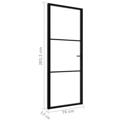 Usa de interior vidaXL 151198 760mm (Black/Transparent) Thumb