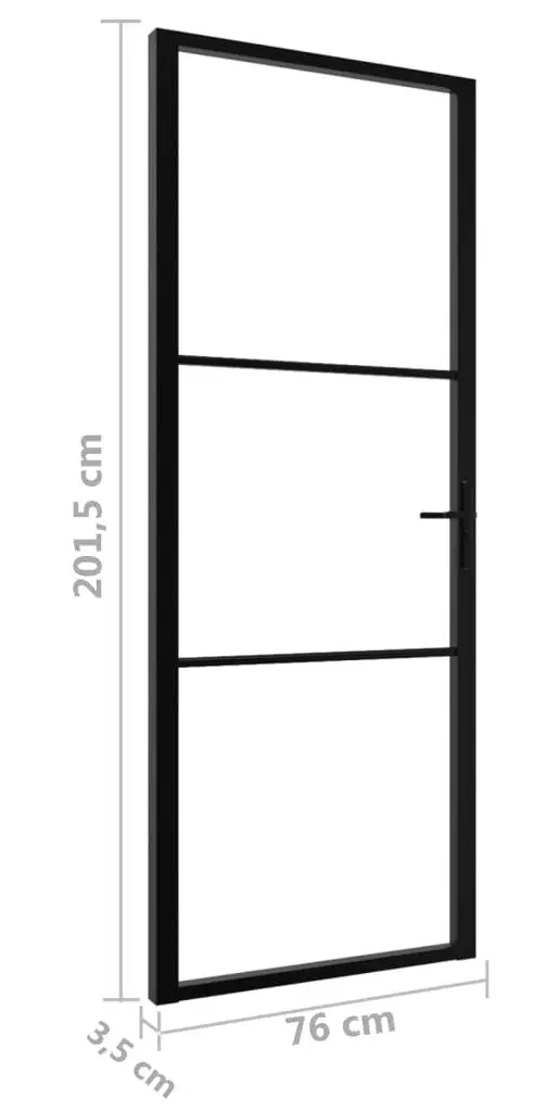 Usa de interior vidaXL 151198 760mm (Black/Transparent)