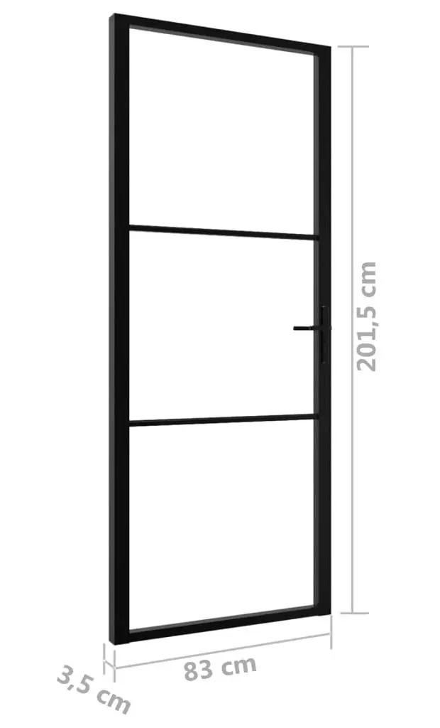 Usa de interior vidaXL 151199 830mm (Black/Transparent)