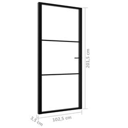 Usa de interior vidaXL 151201 1025mm (Black/Transparent) Thumb