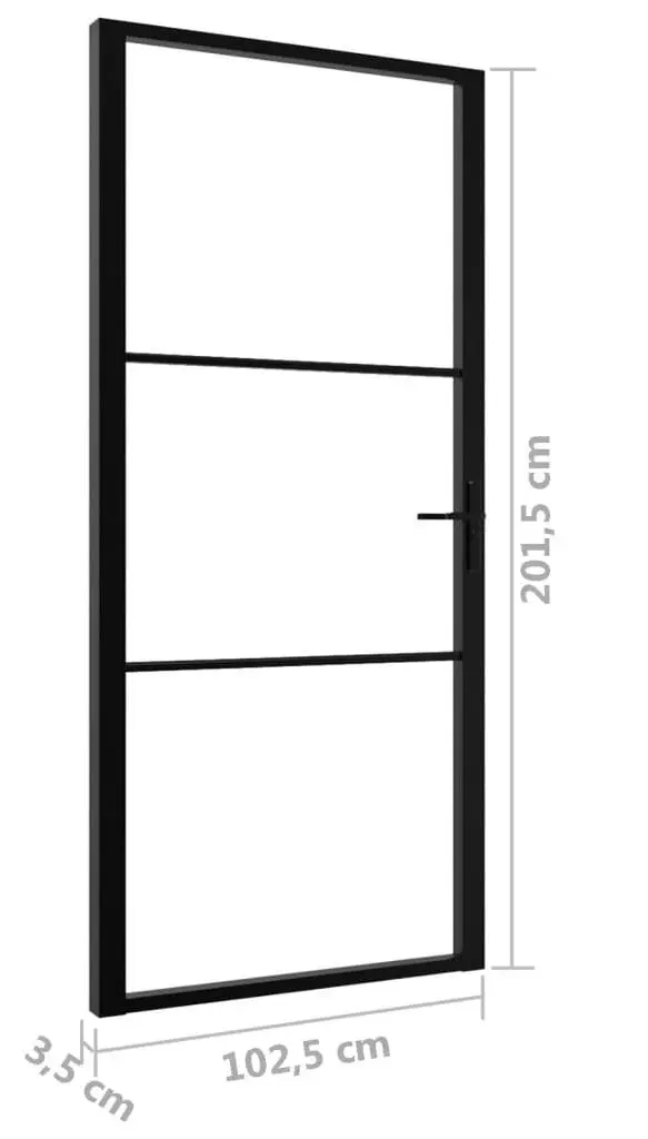 Usa de interior vidaXL 151201 1025mm (Black/Transparent)