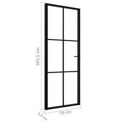 Usa de interior vidaXL 151202 760mm (Black/Transparent) Thumb