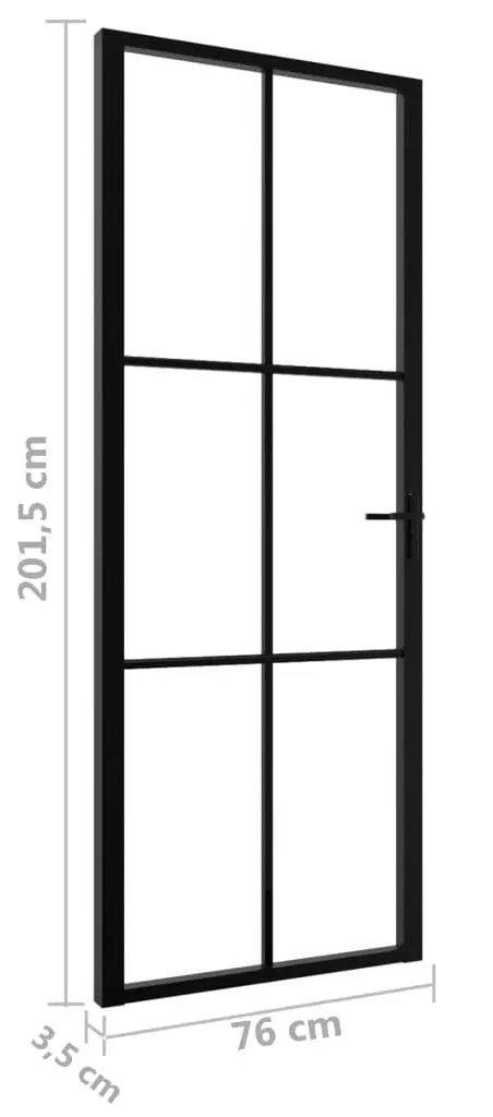 Usa de interior vidaXL 151202 760mm (Black/Transparent)