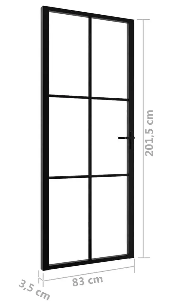 Usa de interior vidaXL 151203 830mm (Black/Transparent)