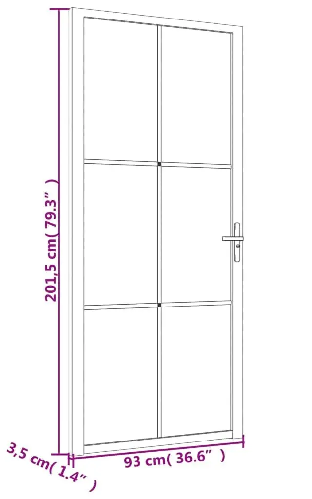 Usa de interior vidaXL 151204 930mm (Black/Transparent)
