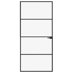 Межкомнатная дверь vidaXL 153660 930mm (Black/Transparent)