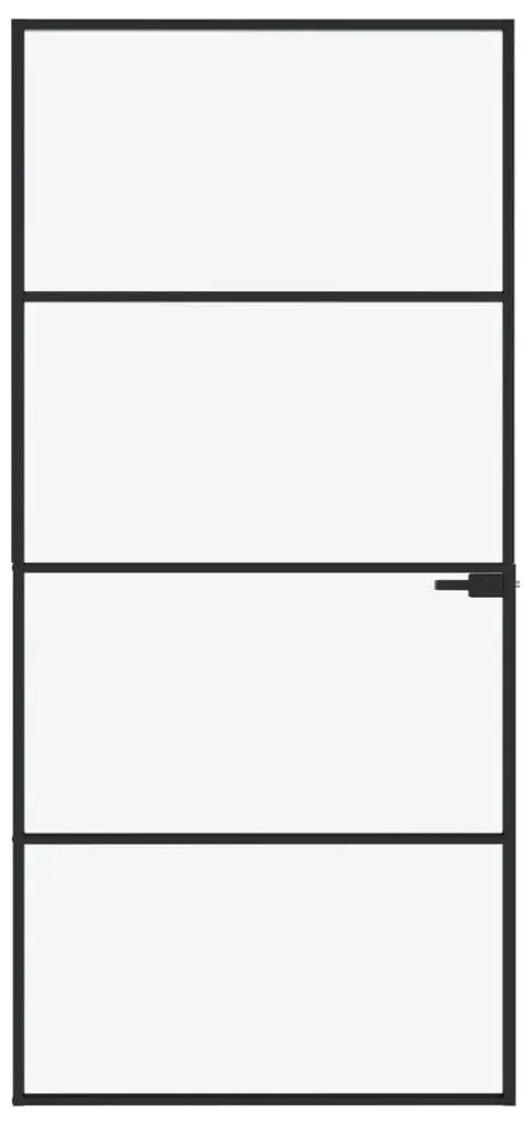 Межкомнатная дверь vidaXL 153660 930mm (Black/Transparent)