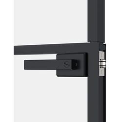 Межкомнатная дверь vidaXL 153662 760mm (Black/Transparent) Thumb