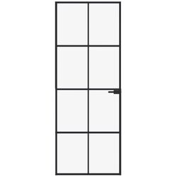 Межкомнатная дверь vidaXL 153662 760mm (Black/Transparent)