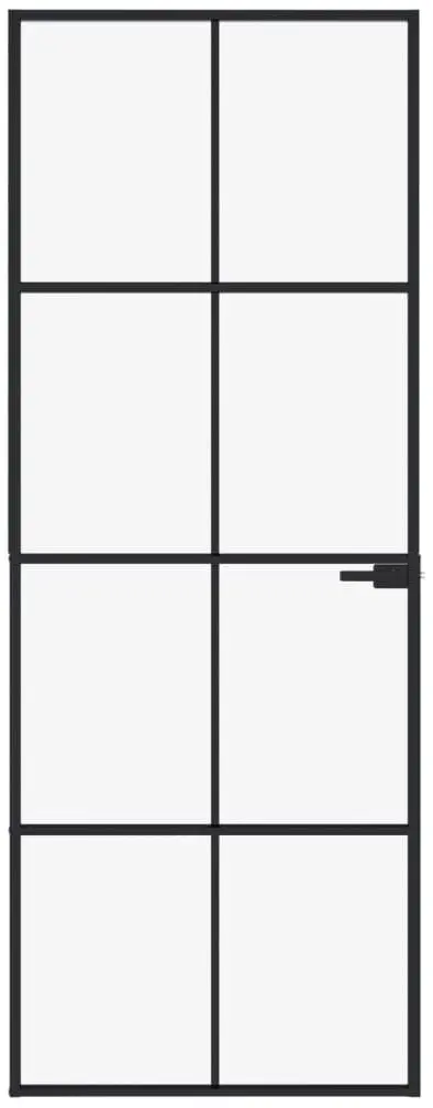 Межкомнатная дверь vidaXL 153662 760mm (Black/Transparent)