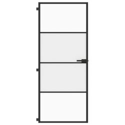 Межкомнатная дверь vidaXL 155118 830mm (Black/Transparent/Matte)