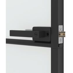 Межкомнатная дверь vidaXL 155118 830mm (Black/Transparent/Matte) Thumb