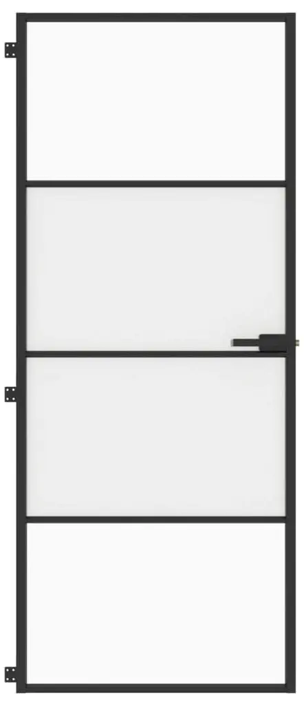 Межкомнатная дверь vidaXL 155118 830mm (Black/Transparent/Matte)