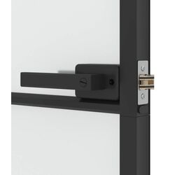 Межкомнатная дверь vidaXL 155119 830mm (Black/Frosted) Thumb