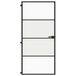 Межкомнатная дверь vidaXL 155120 930mm (Black/Transparent/Matte)