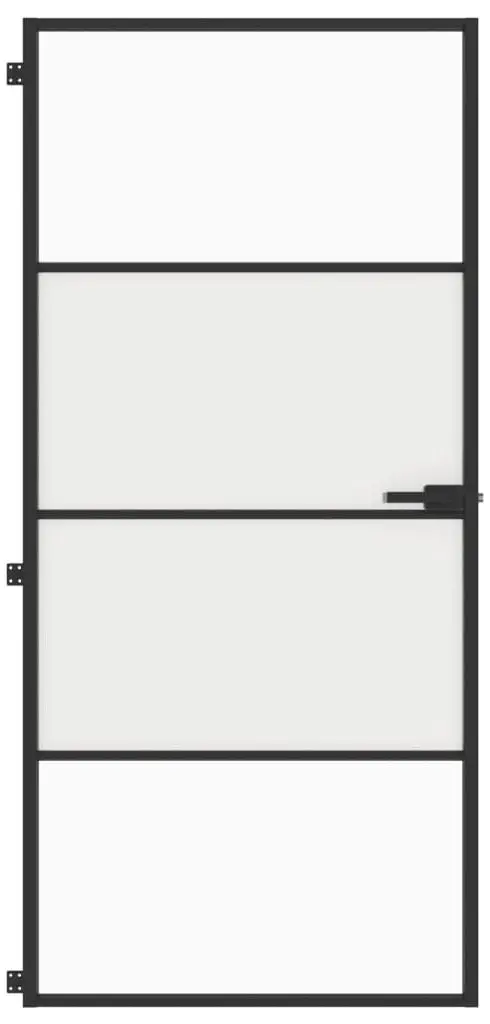 Межкомнатная дверь vidaXL 155120 930mm (Black/Transparent/Matte)