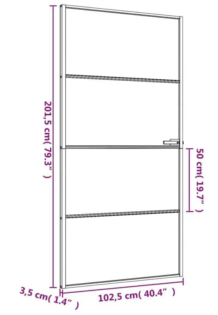 Межкомнатная дверь vidaXL 155123 1025mm (Black/Matte)