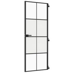 Межкомнатная дверь vidaXL 155124 760mm (Black/Transparent/Matte) Thumb