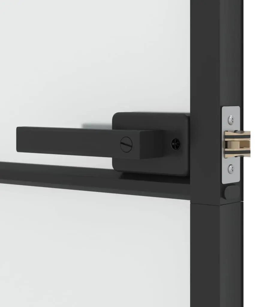 Межкомнатная дверь vidaXL 155124 760mm (Black/Transparent/Matte)