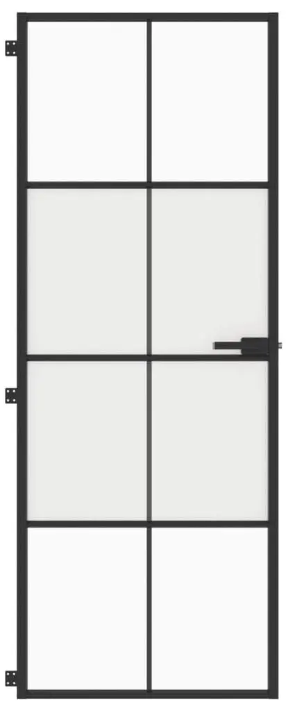 Межкомнатная дверь vidaXL 155124 760mm (Black/Transparent/Matte)