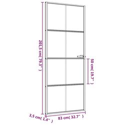 Межкомнатная дверь vidaXL 155127 830mm (Black/Matte) Thumb