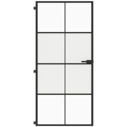 Межкомнатная дверь vidaXL 155128 930mm (Black/Transparent/Matte)