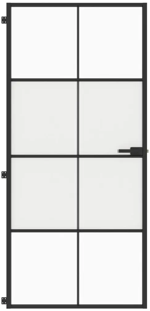 Межкомнатная дверь vidaXL 155128 930mm (Black/Transparent/Matte)