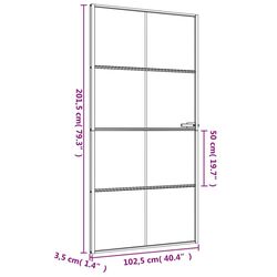 Межкомнатная дверь vidaXL 155131 1025mm (Black/Matte) Thumb