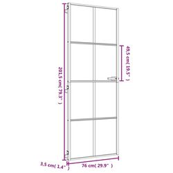 Usa de interior vidaXL 155140 760mm (Gold/Transparent) Thumb
