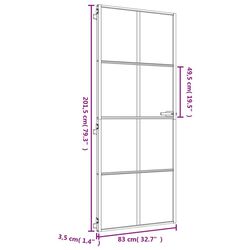 Usa de interior vidaXL 155141 830mm (Gold/Transparent) Thumb