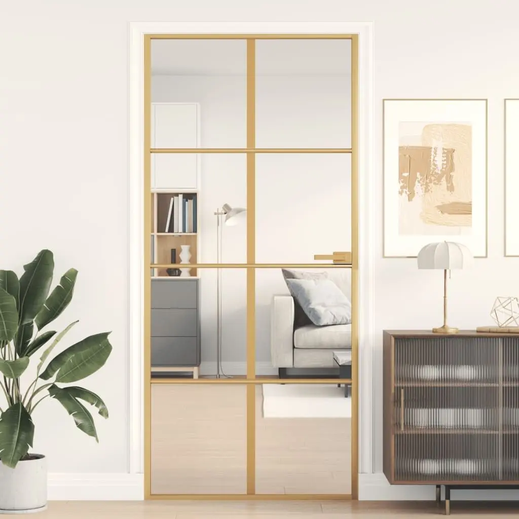 Usa de interior vidaXL 155142 930mm (Gold/Transparent) - 6
