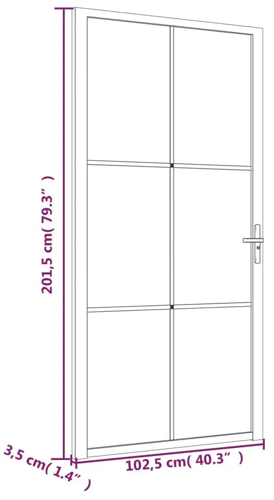 Usa de interior vidaXL 350559 1025mm (Black/Matte)