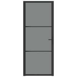 Межкомнатная дверь vidaXL 350561 830mm (Black/Transparent)