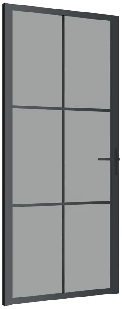 Межкомнатная дверь vidaXL 350566 930mm (Black/Transparent) - 2