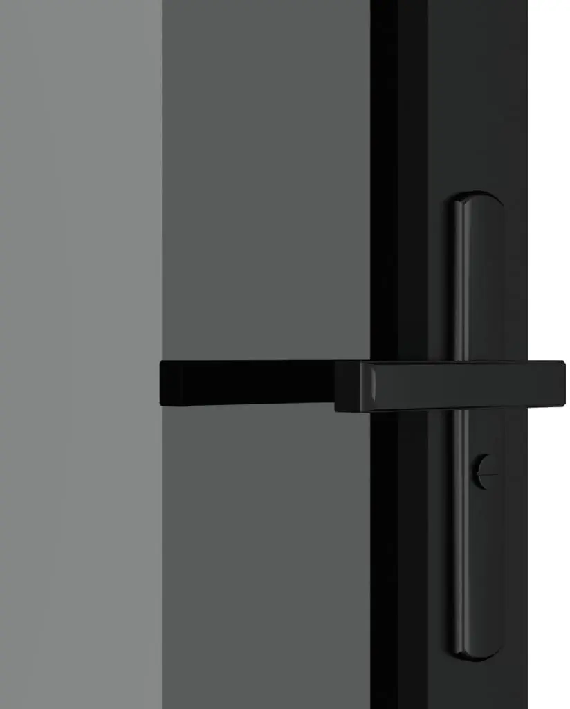 Межкомнатная дверь vidaXL 350566 930mm (Black/Transparent) - 4